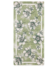 Tappeto moderno EMILY VERDE disegno floreale motivo fiorellini, tappetino bagno multiuso lavabile in lavatrice e anti-scivolo cm.55x80