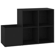 Scarpiera mobiletto portascarpe mobile per ingresso corridoio soggiorno legno ingegnerizzato nero 02_0021755