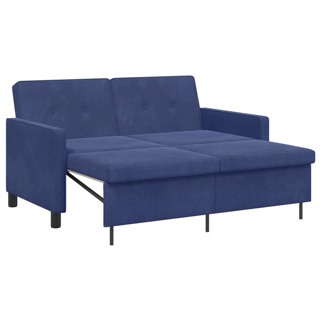 Divano letto Blu Polizia Tessuto