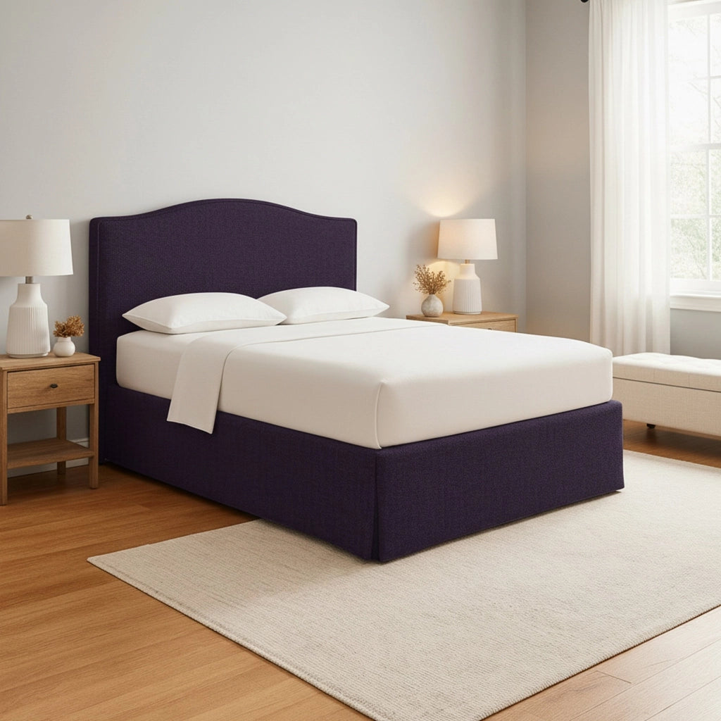 Runcorn, Letto Piazza e Mezza Sfoderabile Made in Italy, Viola