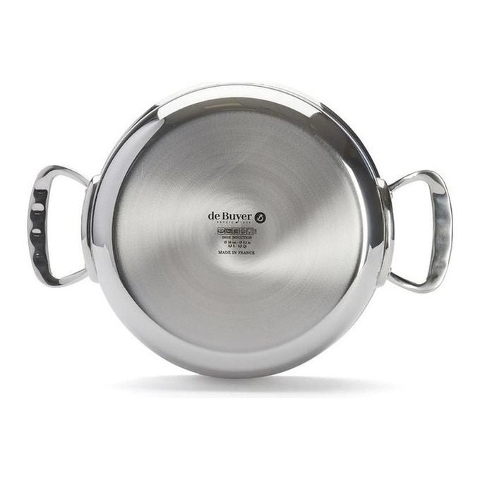 De Buyer 3741.20 Affinity Pentola Bassa con Coperchio in Acciaio Inox 20 cm Capacita' 1.7 L Adatta per Induzione e Forno Lavabile in Lavastoviglie colore Acciaio inox
