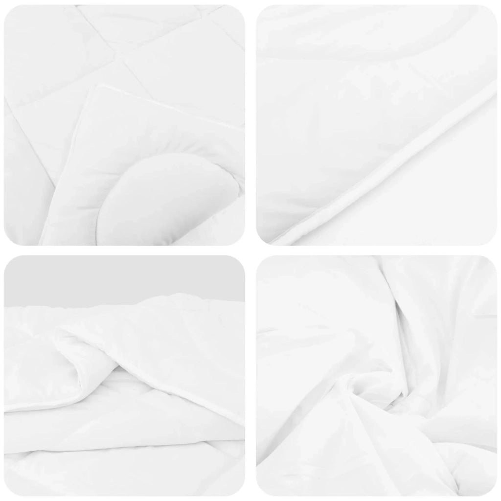 Piumone | Duvet per Tutte le Stagioni con cuscino 2 pz Bianco Microfibra