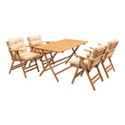Salottino Outdoor Sangano, set Salotto da Esterno 4 Posti, Marrone