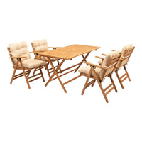 Salottino Outdoor Sangano, set Salotto da Esterno 4 Posti, Marrone