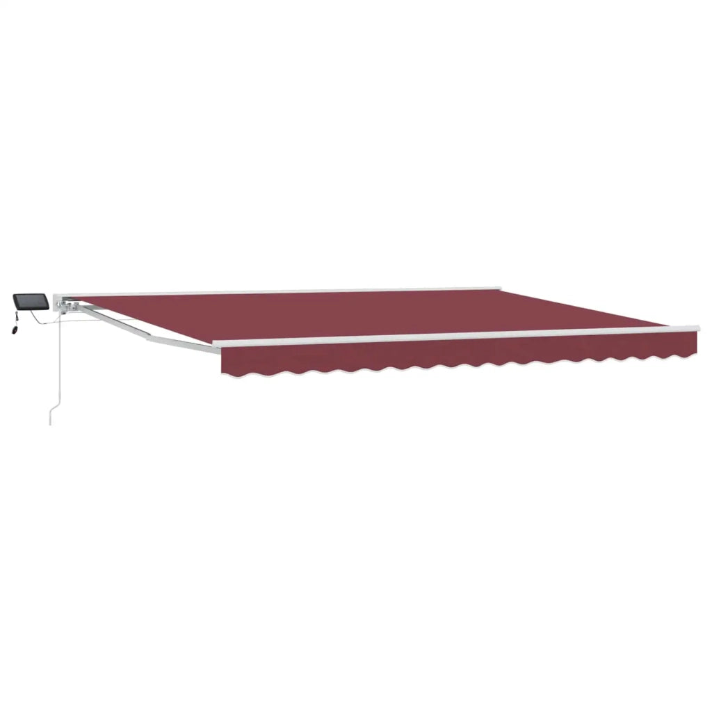 Cornice per Tenda Manuale con LED Borgogna e Bianco 4,5 × 3,5 m 3420672