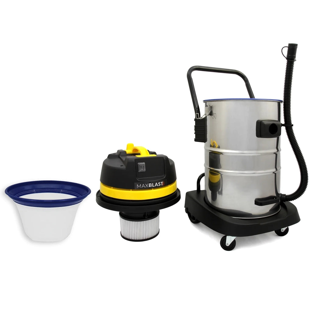 Kit Pulizia Grondaie con Tubi Estensibili + Aspiratore Industriale 60L