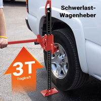 Binda per auto e fuoristrada, cric di sollevamento, portata max 3000 kg, altezza di sollevamento max 76 cm