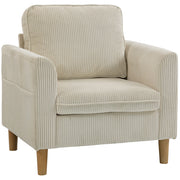 Poltrona imbottita in velluto ¨C zephmum ¨C beige 83x74x87cm