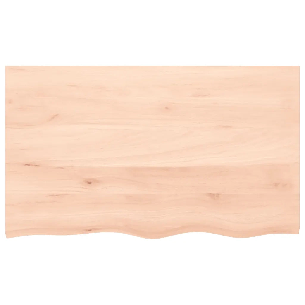Piano per Tavolo 100x60x(2-4)cm in Rovere Massello Non Trattatocod mxl 120732
