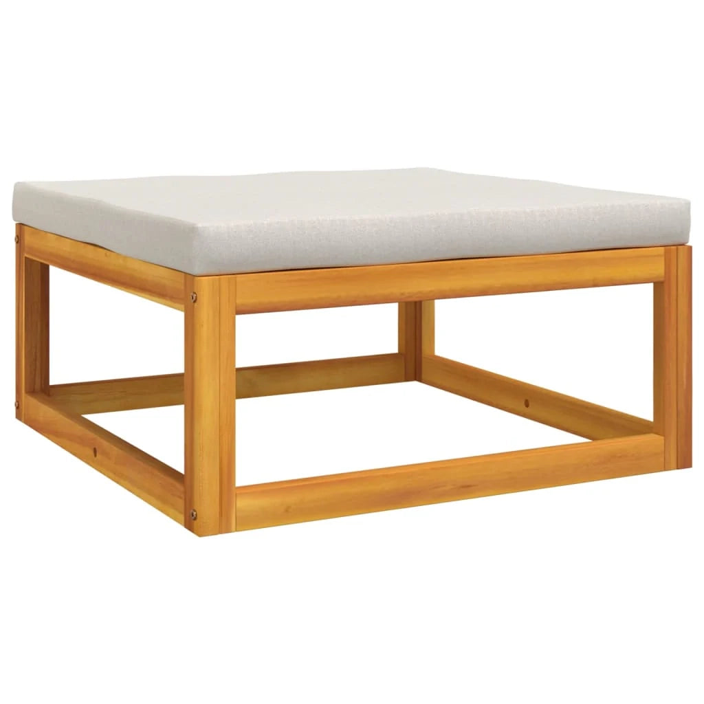 Set di mobili da giardino per esterni 5 pezzi con cuscini grigio chiaro legno massello 02_0016386