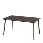 Tavolo da giardino per esterno in resina plastica Grafite rettangolare 146x87x75h cm