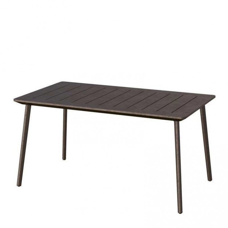 Tavolo da giardino per esterno in resina plastica Grafite rettangolare 146x87x75h cm