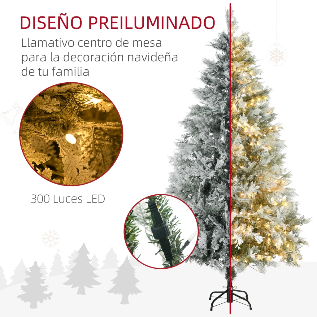 Albero di Natale Artificiale 180 cm con Luci LED ¨C zephmum ¨C 300 Luci Bianche Calde 577 Rami Apertura Automatica Base Pieghevole