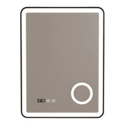 Specchio decorativo moderno a LED per il bagno 80 x 60 cm nero 03_0010166