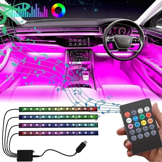 Sistema di Illuminazione di Emergenza per Auto - Striscia di Illuminazione RGB a Led Neon
