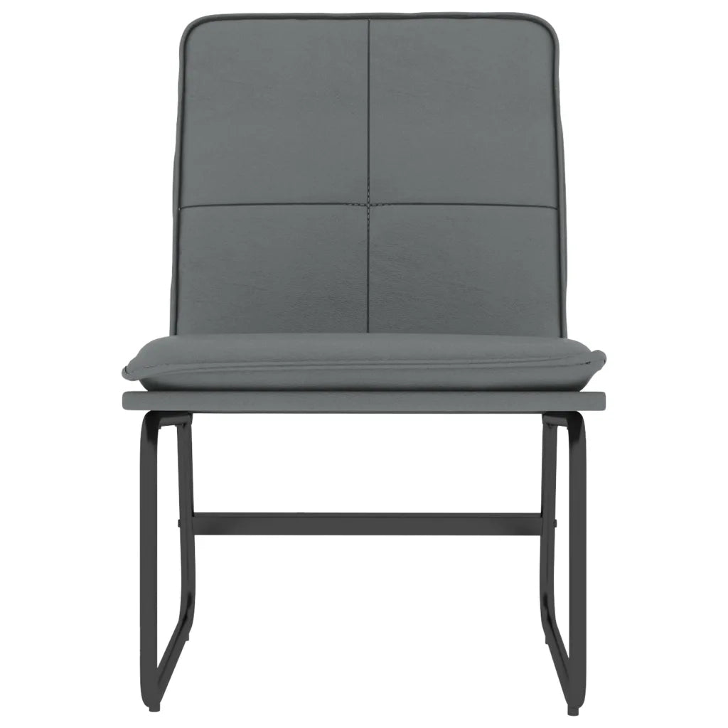 Sedia Lounge Grigia 54x75x76 cm in Similpelle 351333