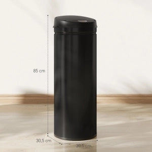 Pattumiera Sensoriale 50L in Acciaio Inox, Chiusura Ammortizzata, Apertura Senza Contatto per Cucina Igienica