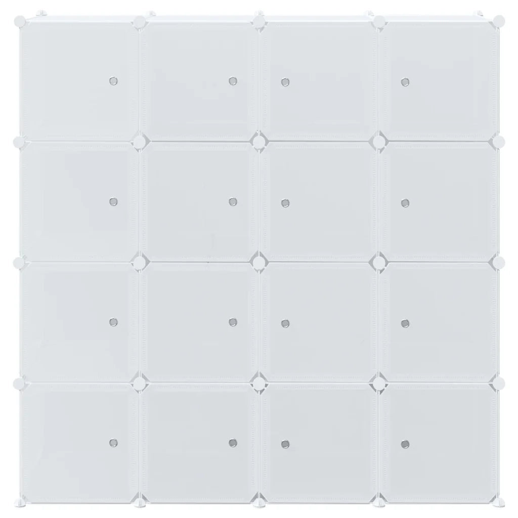 Organizzatore Portaoggetti con 16 Cubi e Aste per Appendere PP