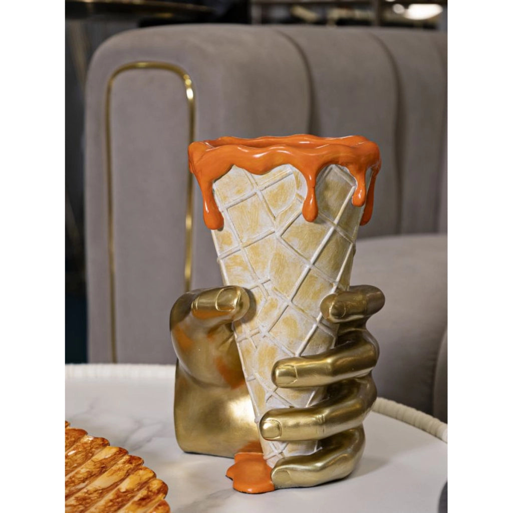 Scultura Gelato, Multicolore, Poliresina, 18x16x26 cm