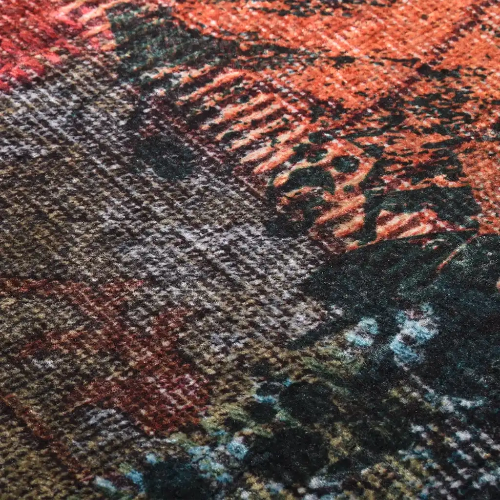 Tappeto Lavabile Patchwork 80x300 cm Multicolore 337965