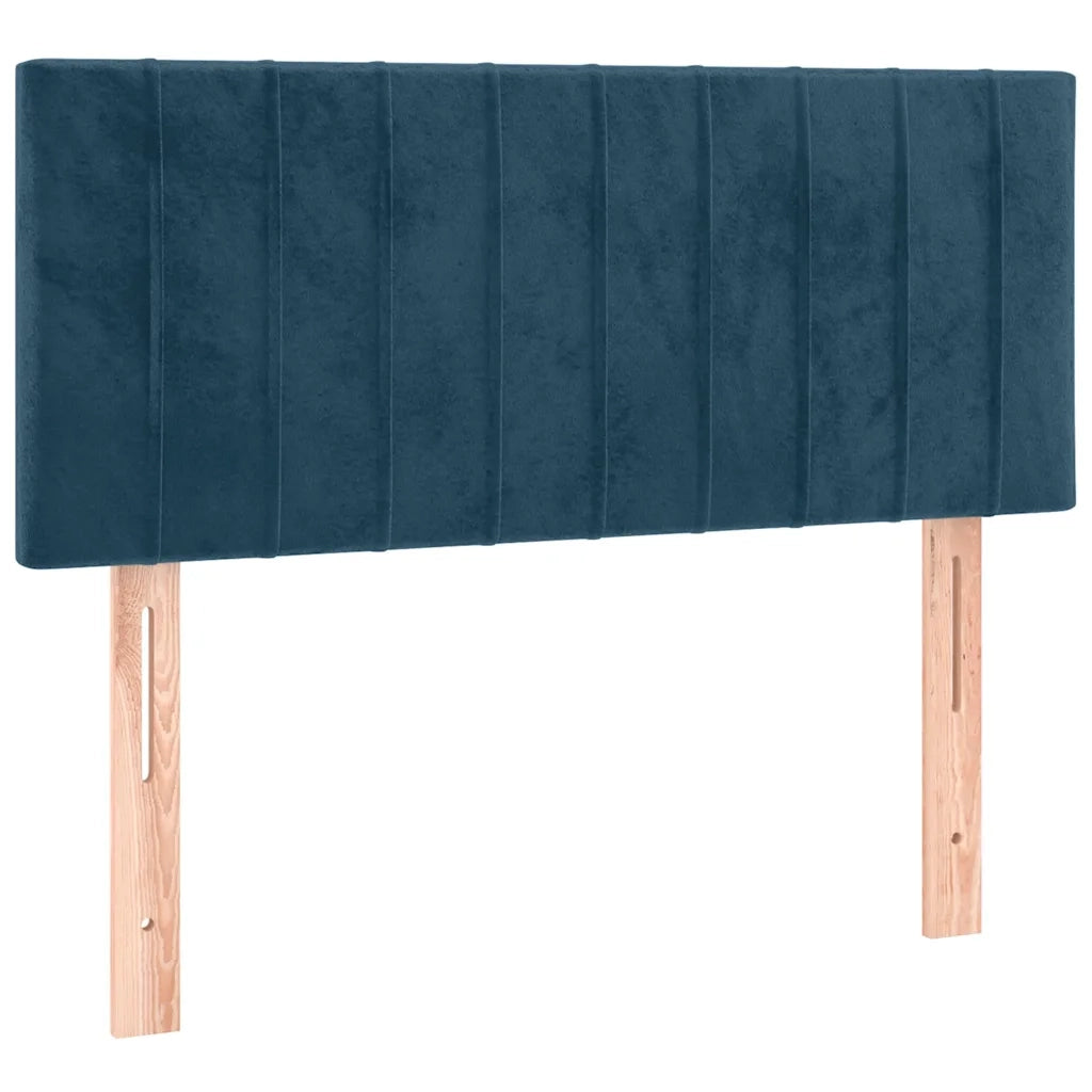 Giroletto a Molle con Materasso-Struttura Letto Blu Scuro 90x190 cm in Velluto 190644