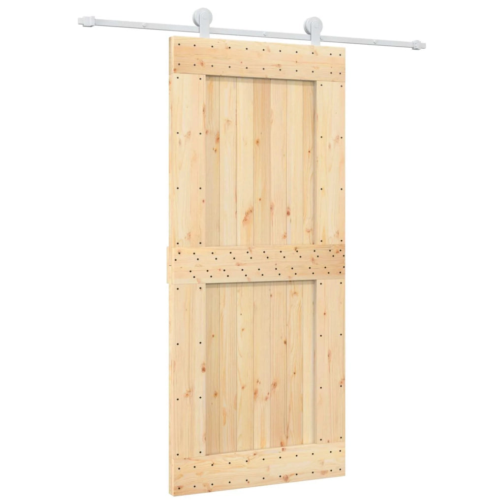 Porta scorrevole Naturale e Bianco 90 x 210 cm 3445015