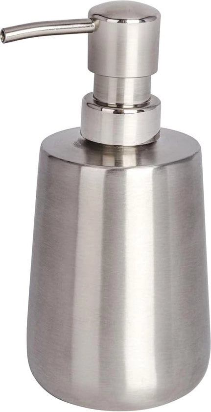Dispensatore di sapone in acciaio inossidabile 420 ml - dispensatore di sapone liquido, dispenser detersivo contenuto: 0,42 l, acciaio inossidabile, 8 x 16 x 9 cm, rivestito con vernice epoxi.
