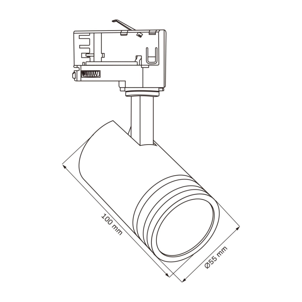 Faretto binario 3F bianco GU10 10W Milano Polux 327871
