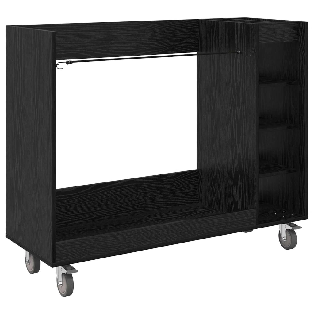 Armadio per Golf con ruota Rovere Nero 120 x 45 x 98 cm