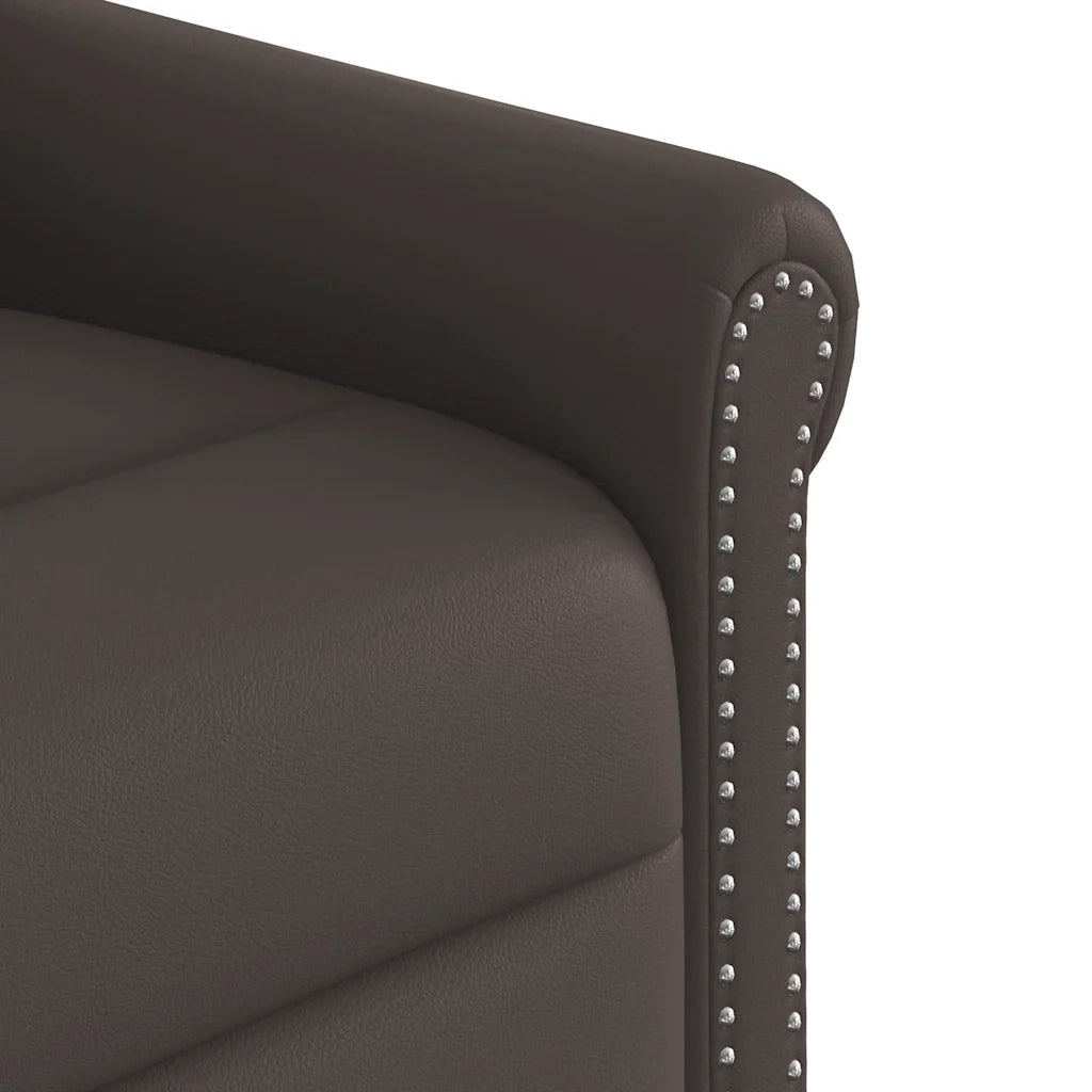 Poltrona Reclinabile Marrone lucido Similpelle 4015677