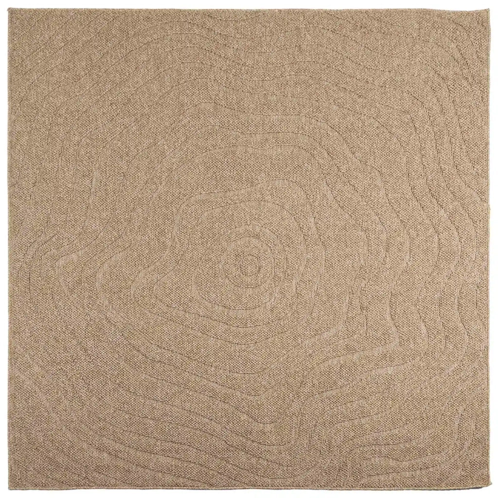 Tappeti per area Moiré AGIRA Naturale 240 x 240 cm Poliestere