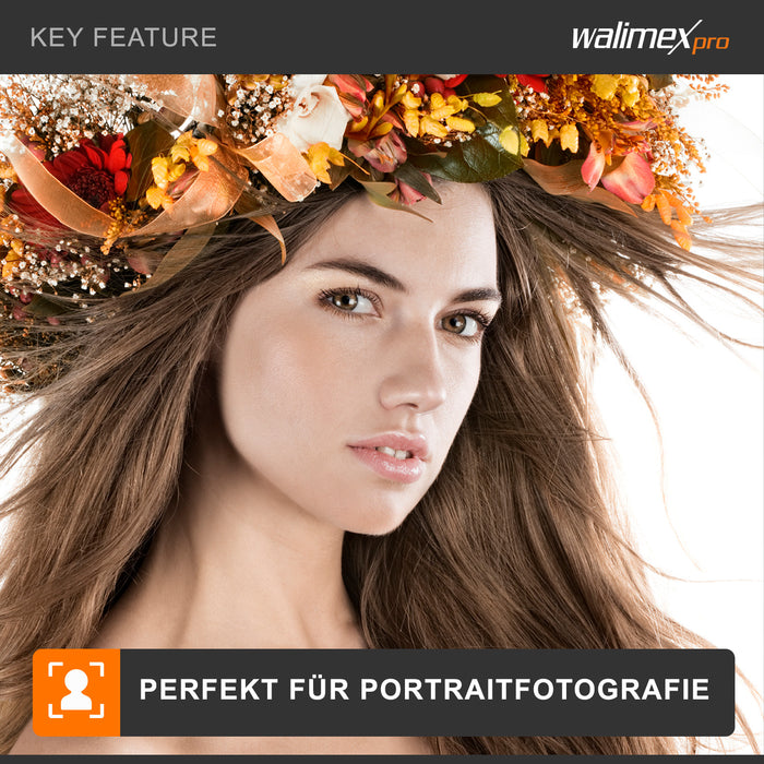 Luce LED fotografia, temperatura 5000K, CRI 90+, potenza 35 W, incl. custodia e riflettore, per studio fotografico foto e video