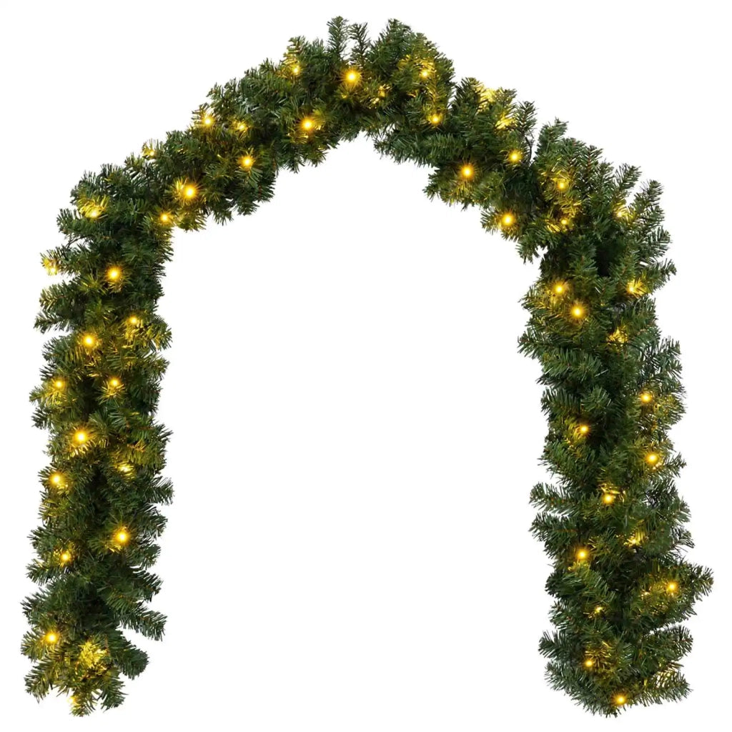 Ghirlanda di Natale Verde 270 cm PVC 50 LED 42056976