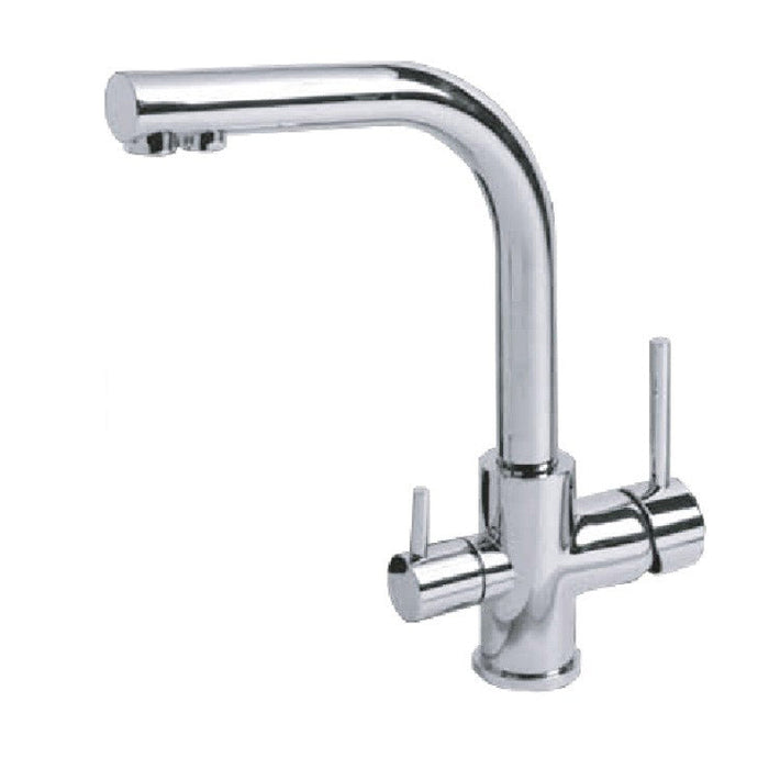 Rubinetto Cucina Miscelatore a 3 Vie Lavello in Ottone Acqua pura Cromato