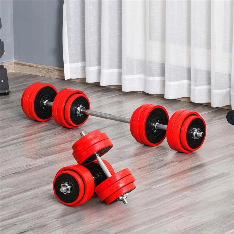 SET 2IN1 BILANCIERE E MANUBRI PESI DA 30 KG DISCHI RIVESTIMENTO ANTIGRAFFI