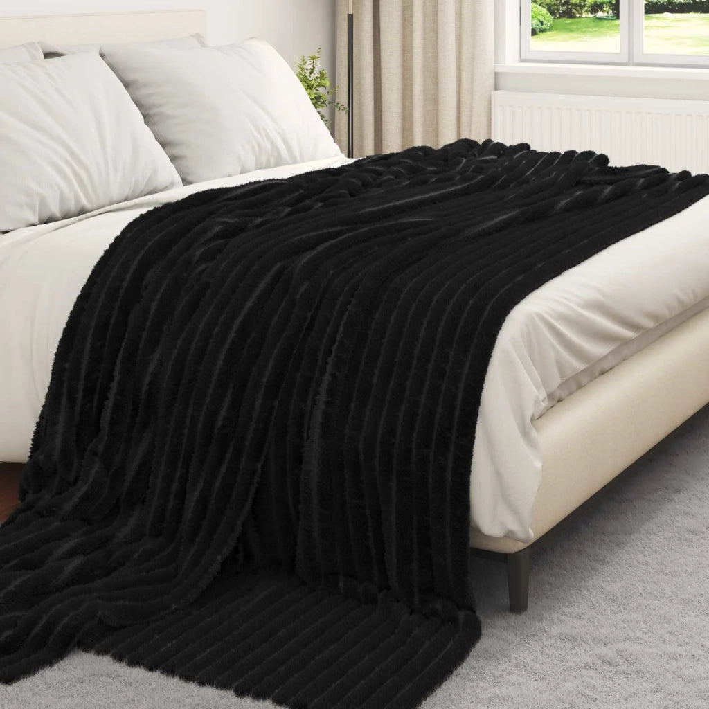 Coperta Nero 270 x 240 cm Panno
