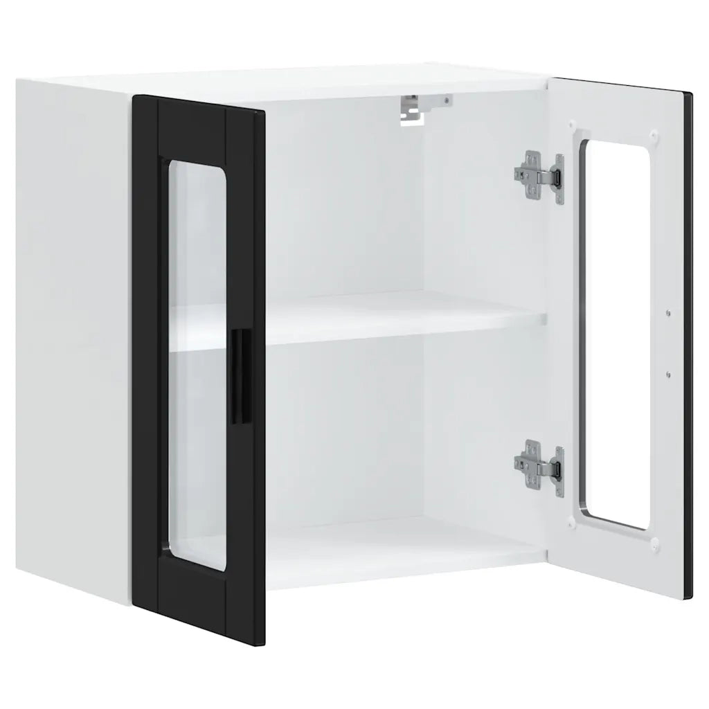 Pensile da Cucina con Porta in Vetro Porto Nero 854148