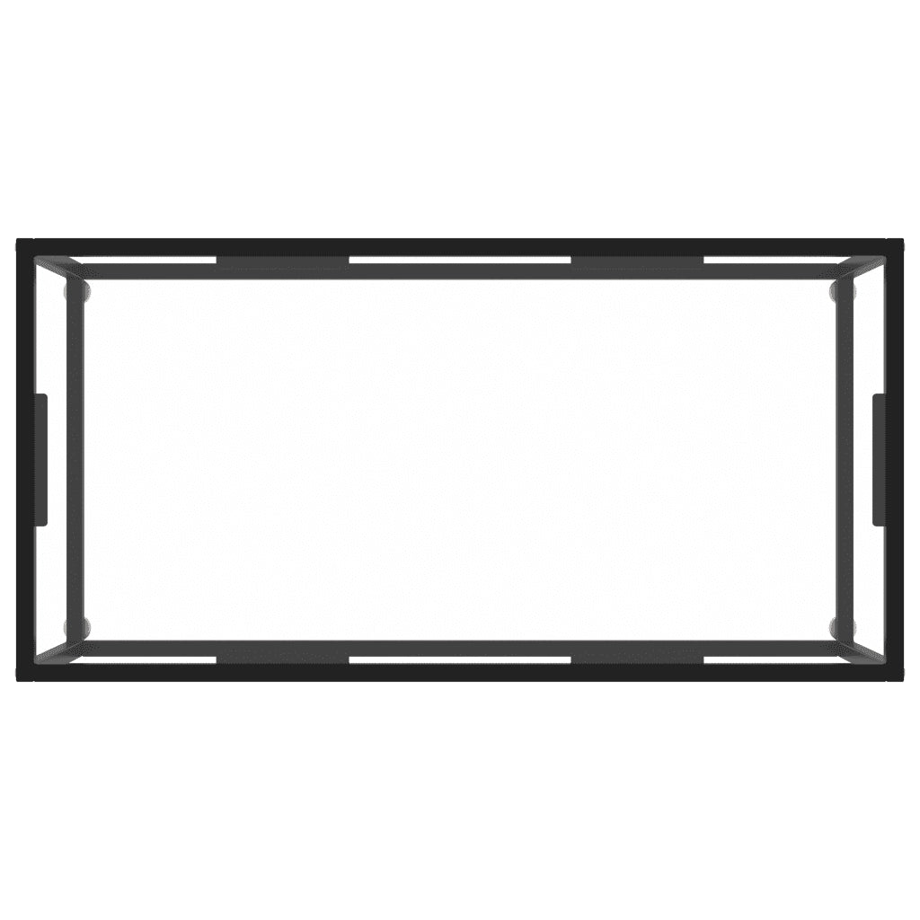 Tavolino da Salotto Nero con Vetro Temperato 100x50x35 cm 322879