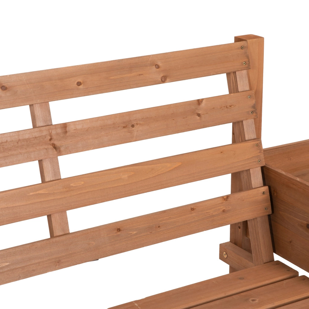 Panchina con Fioriere Integrate ¨C Xylo ¨C Legno Marrone 184x59x95 cm