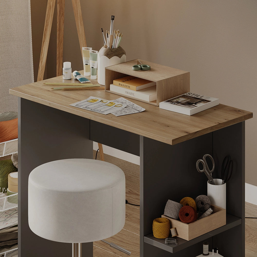 Vicco Scrivania con ripiani Antracite/Artisan 80 x 40 cm