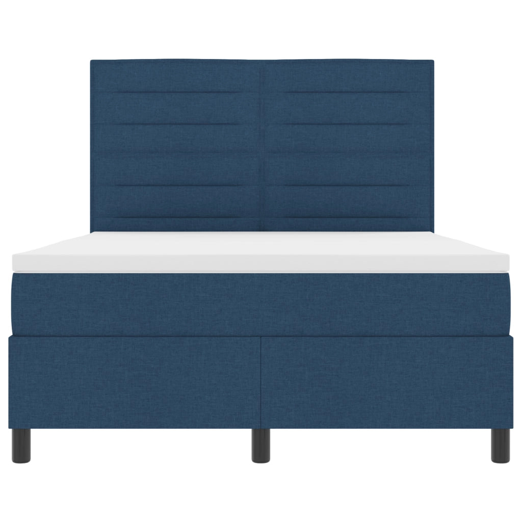 Letto Box Spring Blu 160x200 cm Tessuto