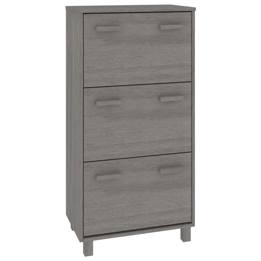 Scarpiera | Mobile per scarpe HAMAR Grigio Chiaro 59,5x35x117 cm in Legno di Pino
