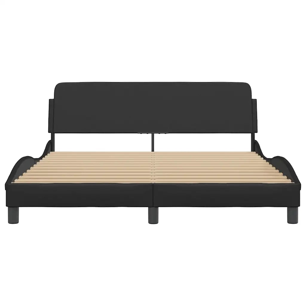 Giroletto Dover Nero 160x200 cm in Similpelle 373218