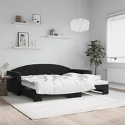 Divano Letto con Letto Estraibile-Sofa Letto-Daybed Nero 90x200 cm in Velluto 759201
