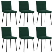 Sedie da Pranzo 6 pz | Sedie da cucina Verde Scuro in Velluto