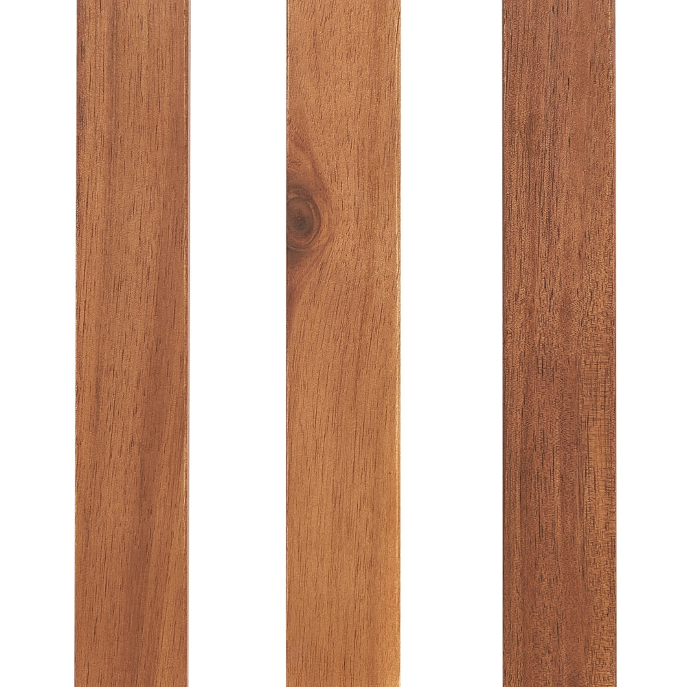 Panca da giardino 3 posti con doghe classiche certificate in legno d'acacia e cuscino rosso mattone 180 cm design elegante impermeabile