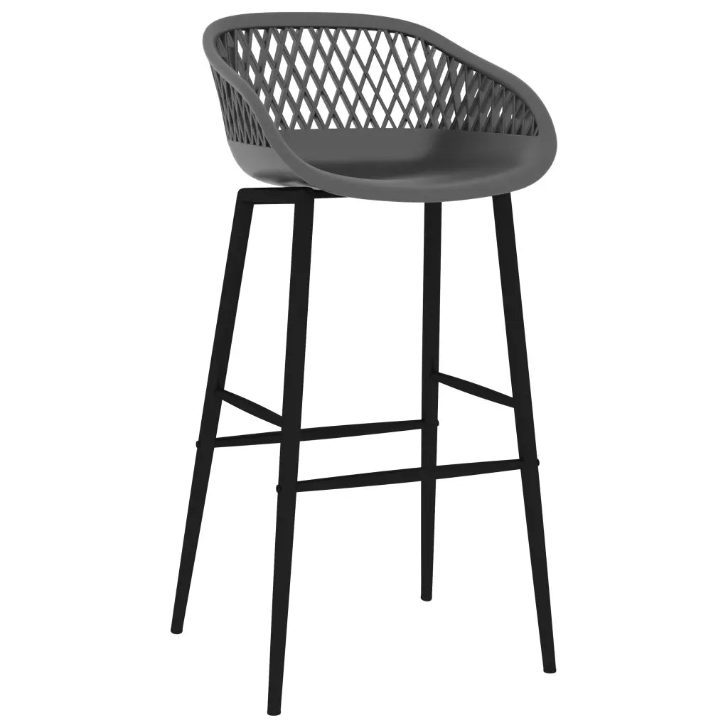 Set da Bar 7 pz Nero e Grigio 3057391