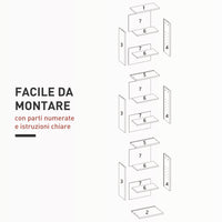 Libreria Scaffale Porta CD 33x24x140 cm con 6 Ripiani Regolabili Capacità di 260 CD/120 DVD Bianco