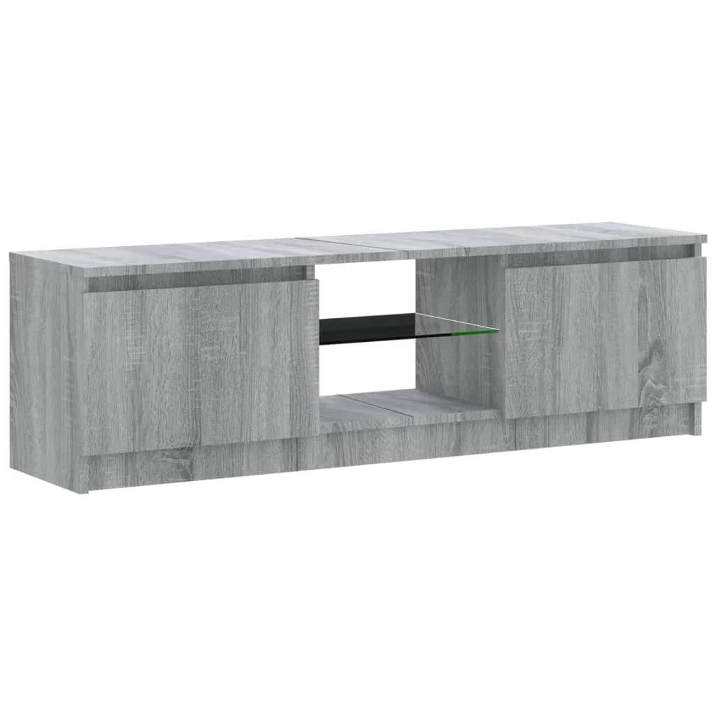 Mobile TV multimediale mensola TV credenza mobile TV sala da pranzo soggiorno camera da letto con luci LED Sonoma 120 x 30 x 35,5 cm grigio 02_0026796