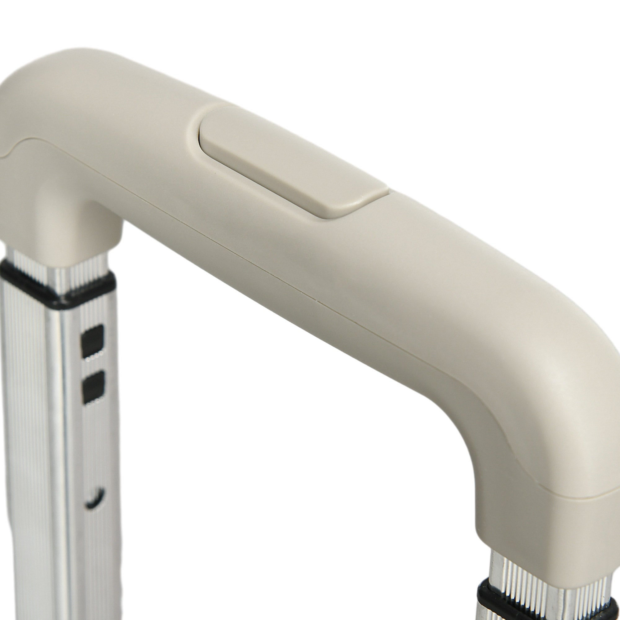 Carrello per Spesa Pieghevole con RuoteSaliscale in Alluminio Bianco